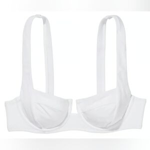 32C Victoria's Secret Swim Full Coverage Bikini Top White